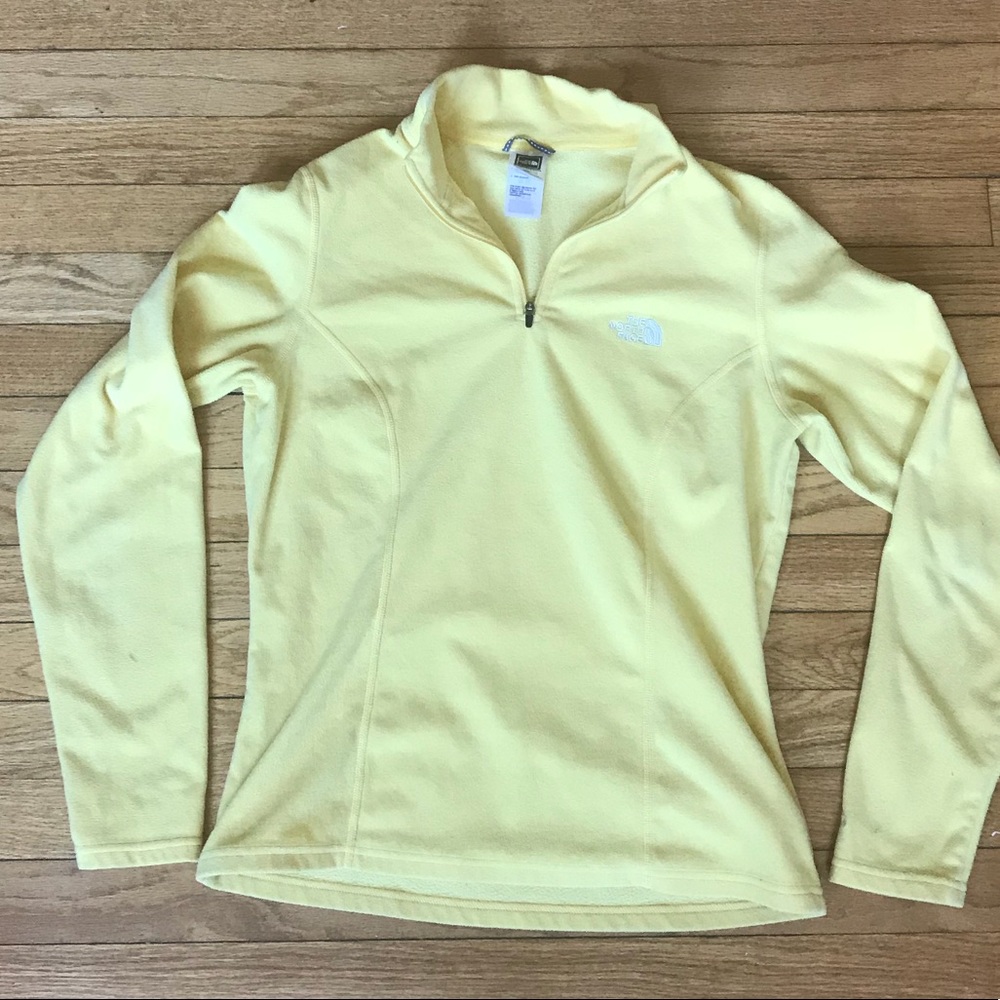 Yellow NorthFace quarter zip fleece